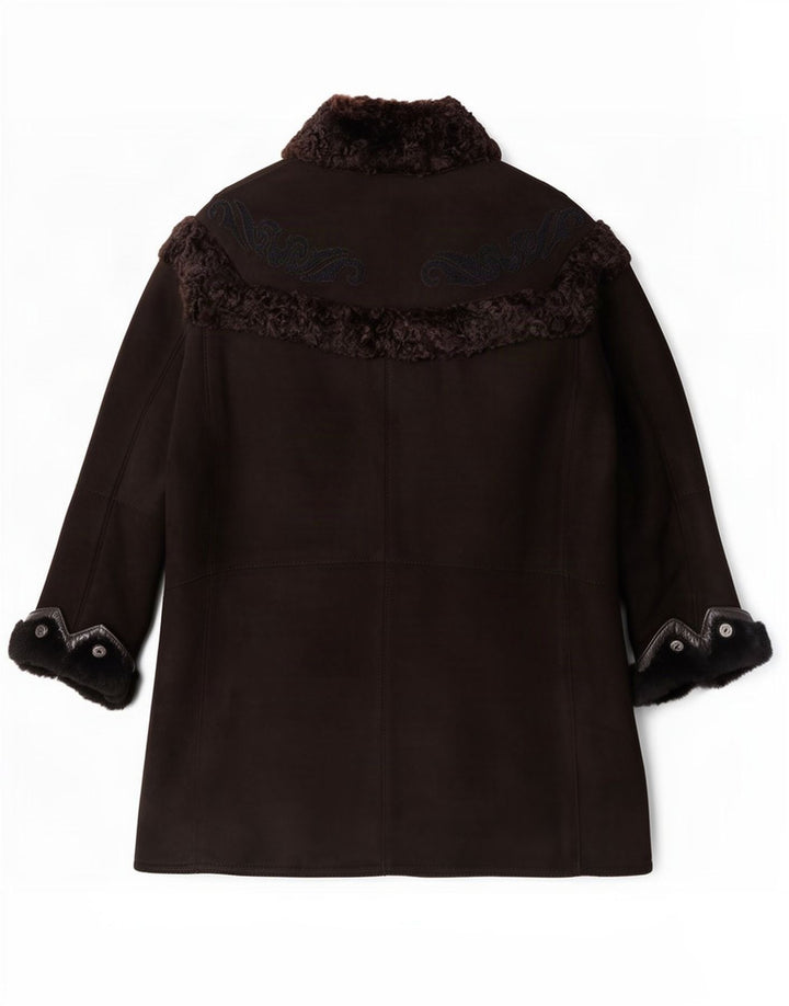 Casaco feminino Robrik com capa de shearling IT 44 marrom médio