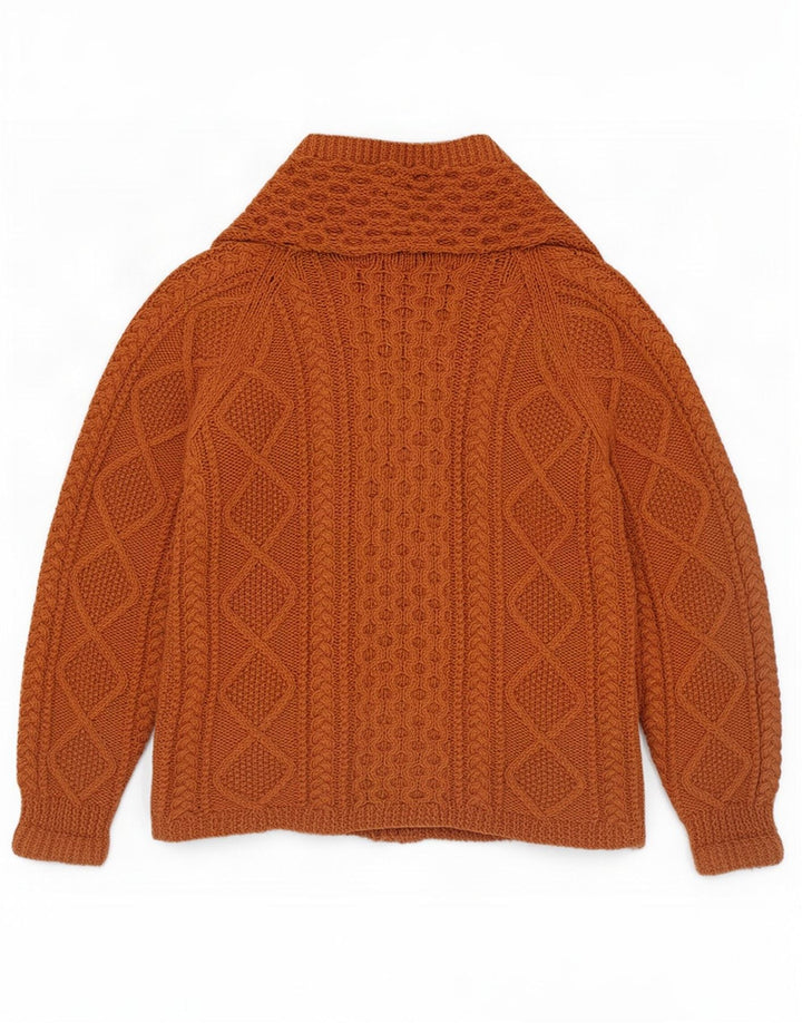 Suéter Cardigan Masculino Vintage UK 14 Marrom Médio