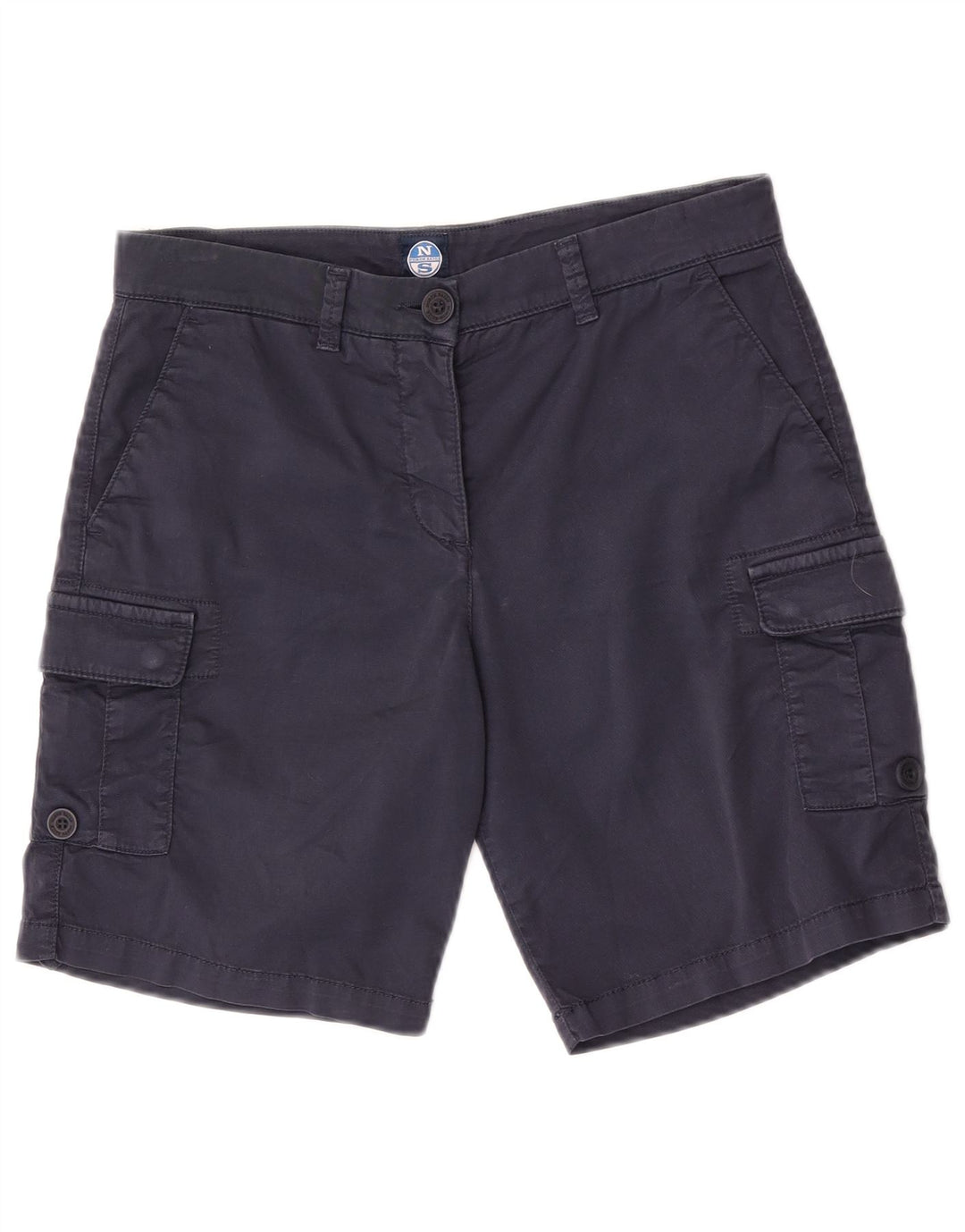 Shorts cargo feminino North Sails EU 42 médio W28 algodão azul marinho