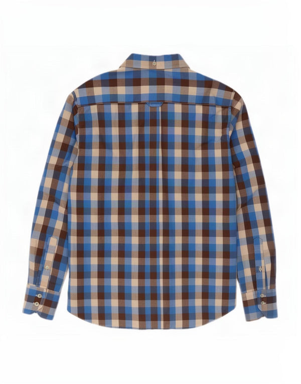Camisa masculina Ben Sherman XL azul algodão guingão