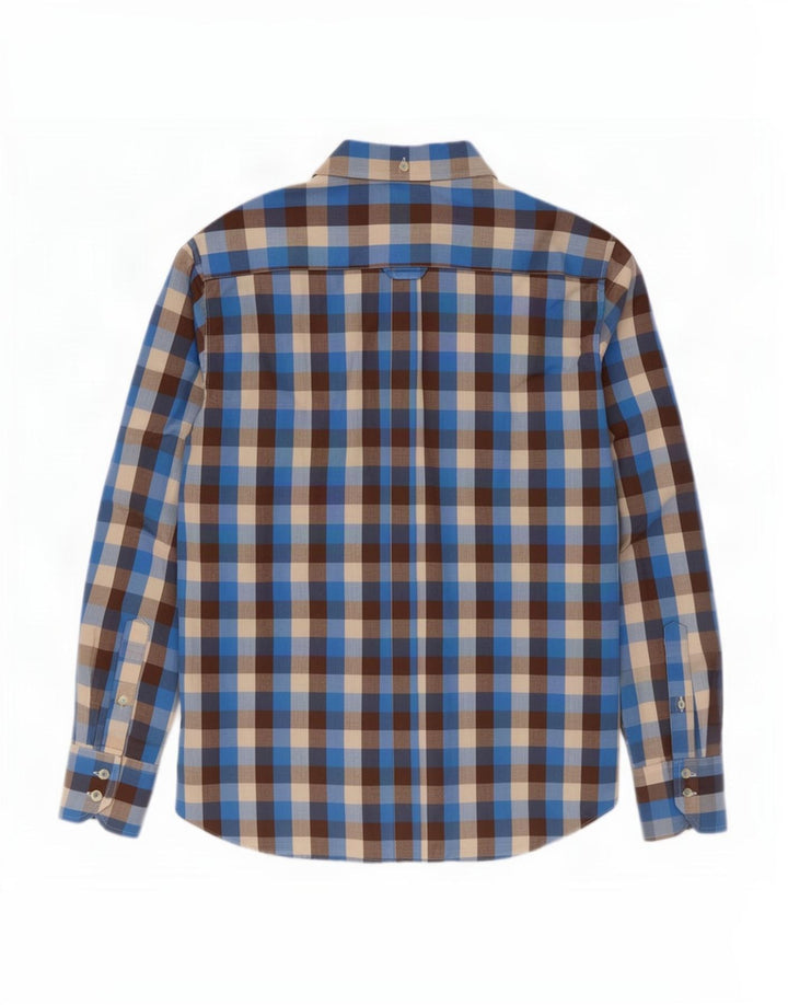 Camisa masculina Ben Sherman XL azul algodão guingão