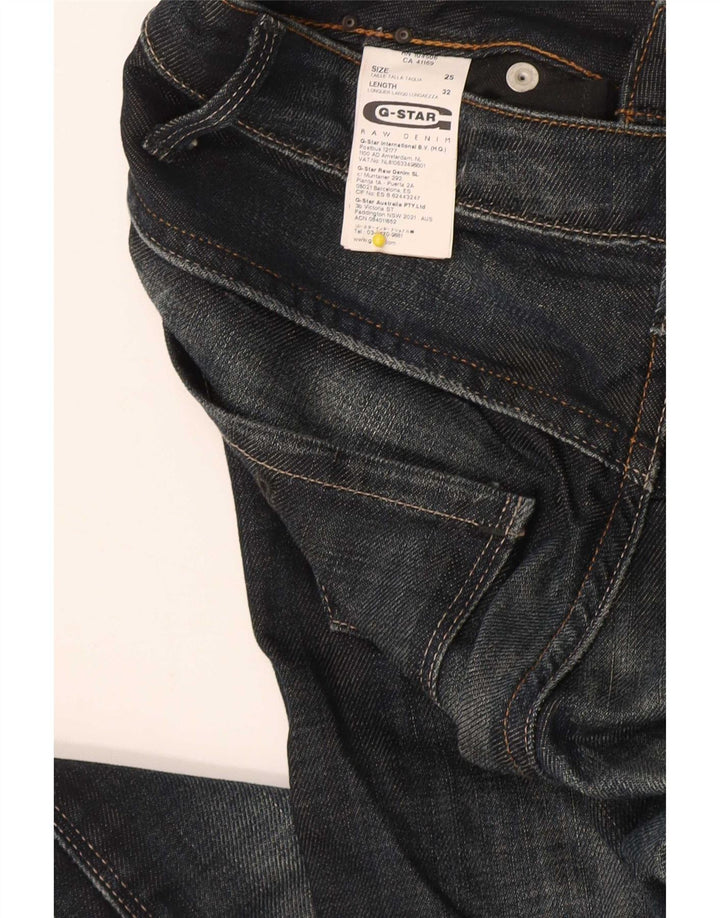 Calça jeans feminina G-Star Bootcut W25 L29 azul marinho algodão colorblock