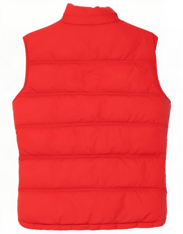Jack Wills Mens Sherpa acolchoado Gilet UK 36 poliéster vermelho médio