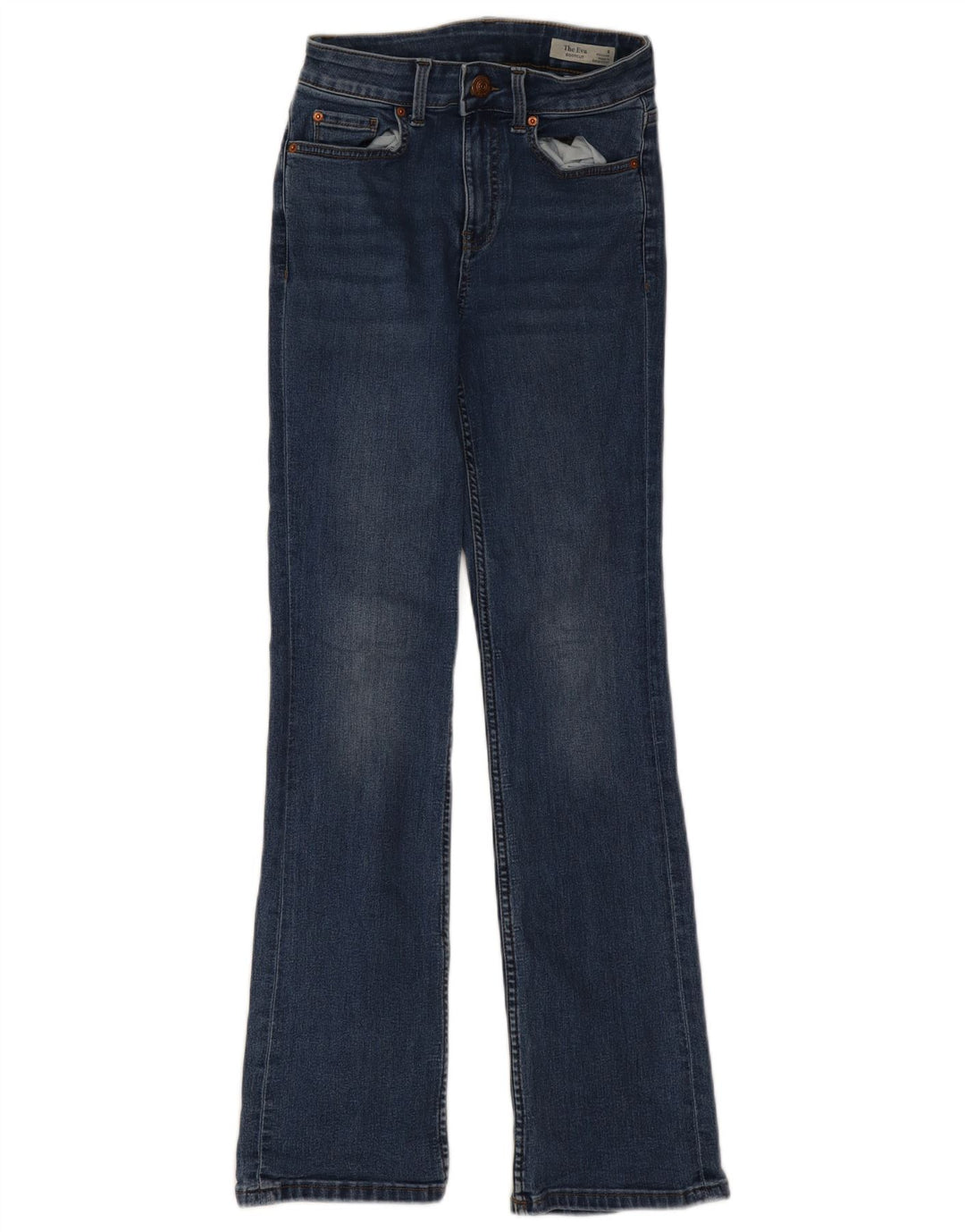 Marks & Spencer Feminino Eva Bootcut Jeans Reino Unido 8 Pequeno W24 L29 Azul Marinho