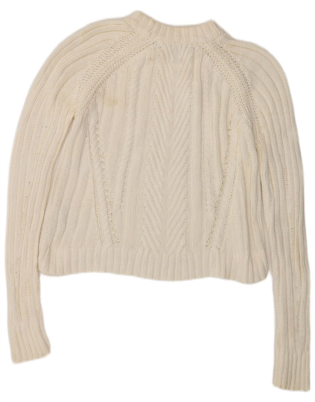 Suéter feminino Zara com gola alta e gola alta, tamanho UK 10, pequeno, branco