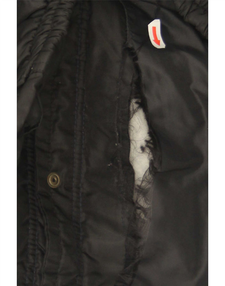Colete acolchoado masculino vintage UK 38 poliéster preto médio