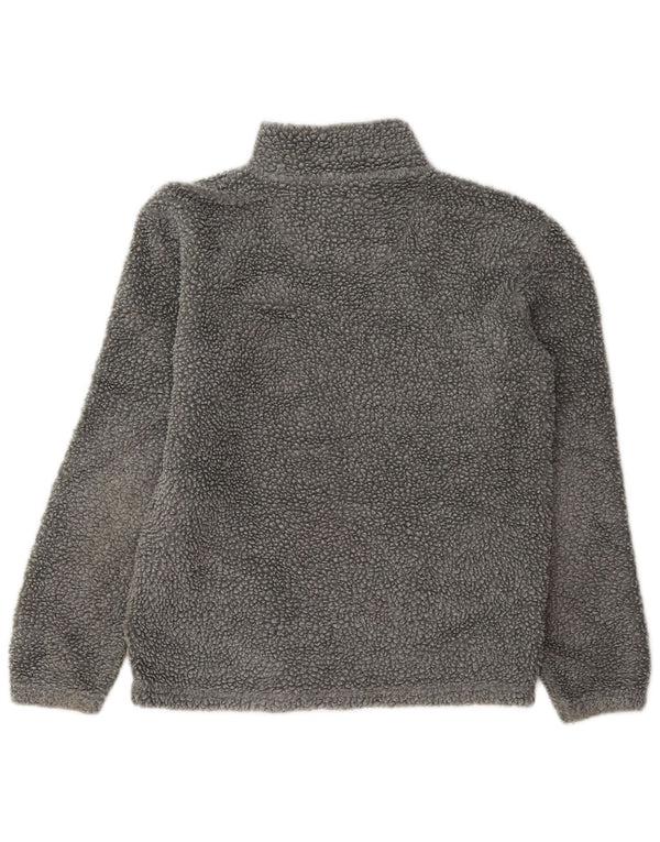 Suéter de lã Quiksilver para meninas com zíper e gola 13-14 anos grande cinza poliéster