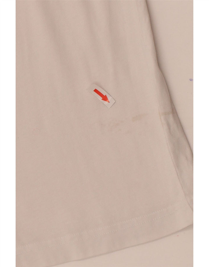 Calvin Klein Camiseta masculina gráfica Top médio algodão branco