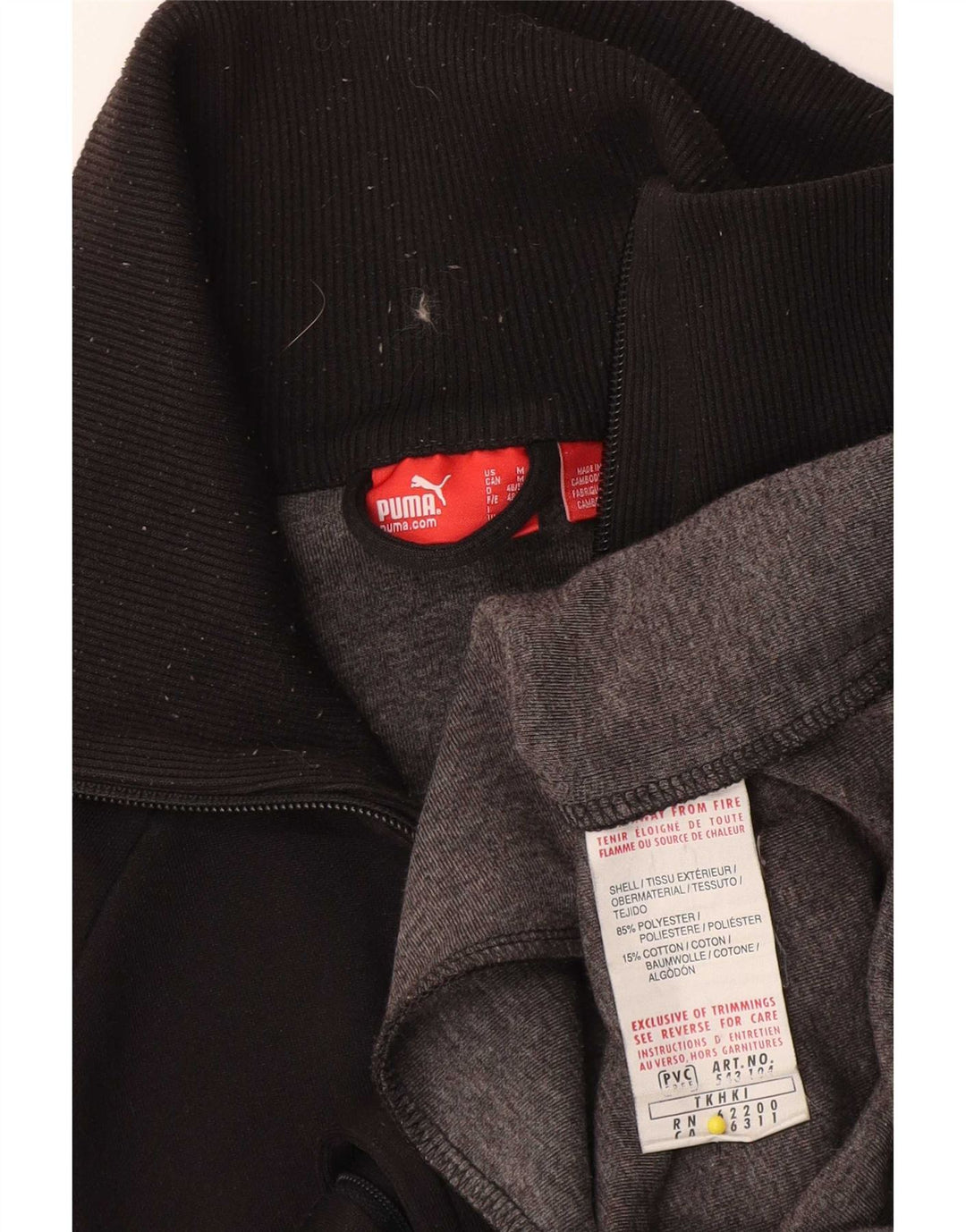Puma Mens Graphic Tracksuit Top Jaqueta Médio Preto Colorblock Poliéster