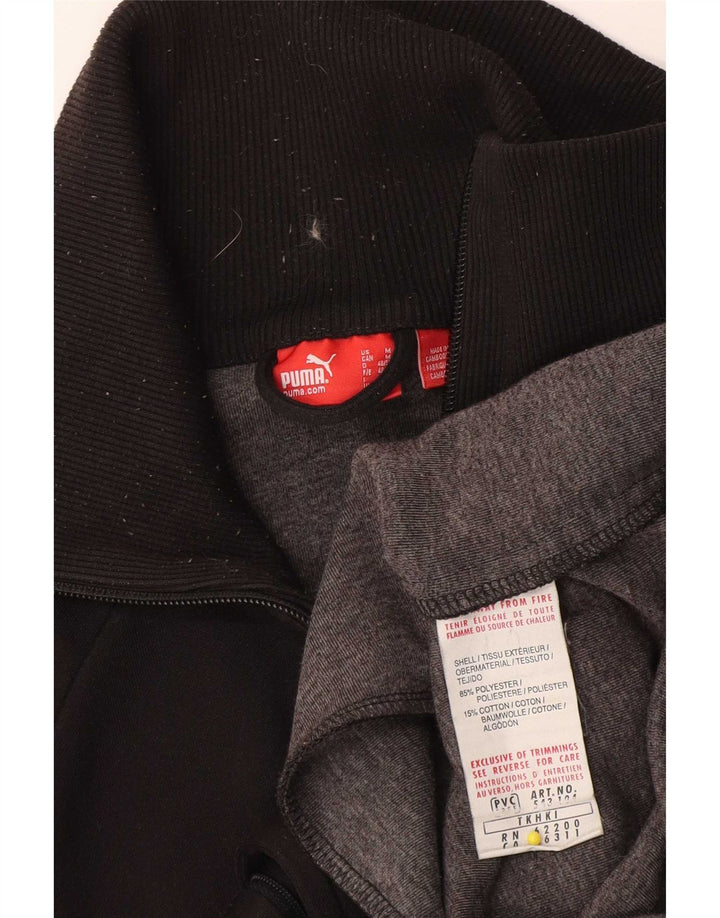 Puma Mens Graphic Tracksuit Top Jaqueta Médio Preto Colorblock Poliéster