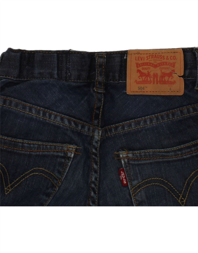 LEVI'S Boys 504 Regular Straight Jeans 3-4 Years W20 L17 Navy Blue Vintage Levi's and Second-Hand Levi's from Messina Hembry 