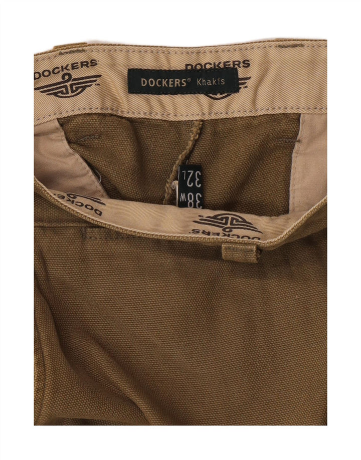 DOCKERS Mens Khakis Straight Chino Trousers W38 L28 Khaki Vintage Dockers and Second-Hand Dockers from Messina Hembry 