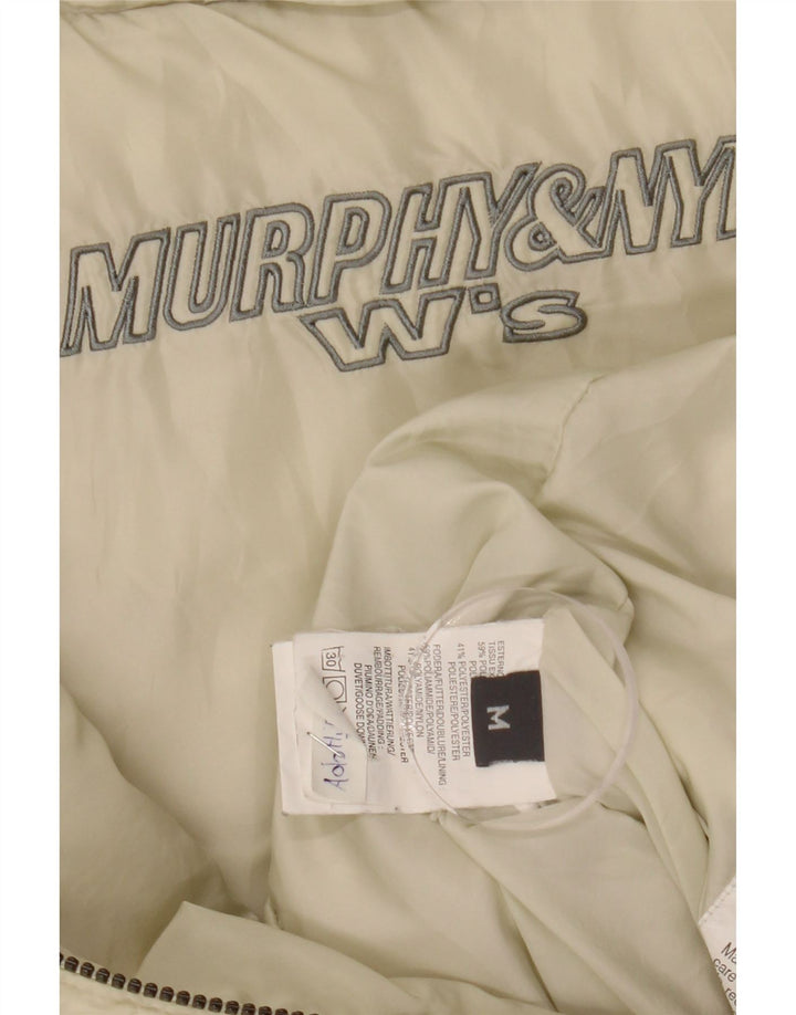 Colete acolchoado feminino MURPHY & NYE UK 14 médio off white poliamida
