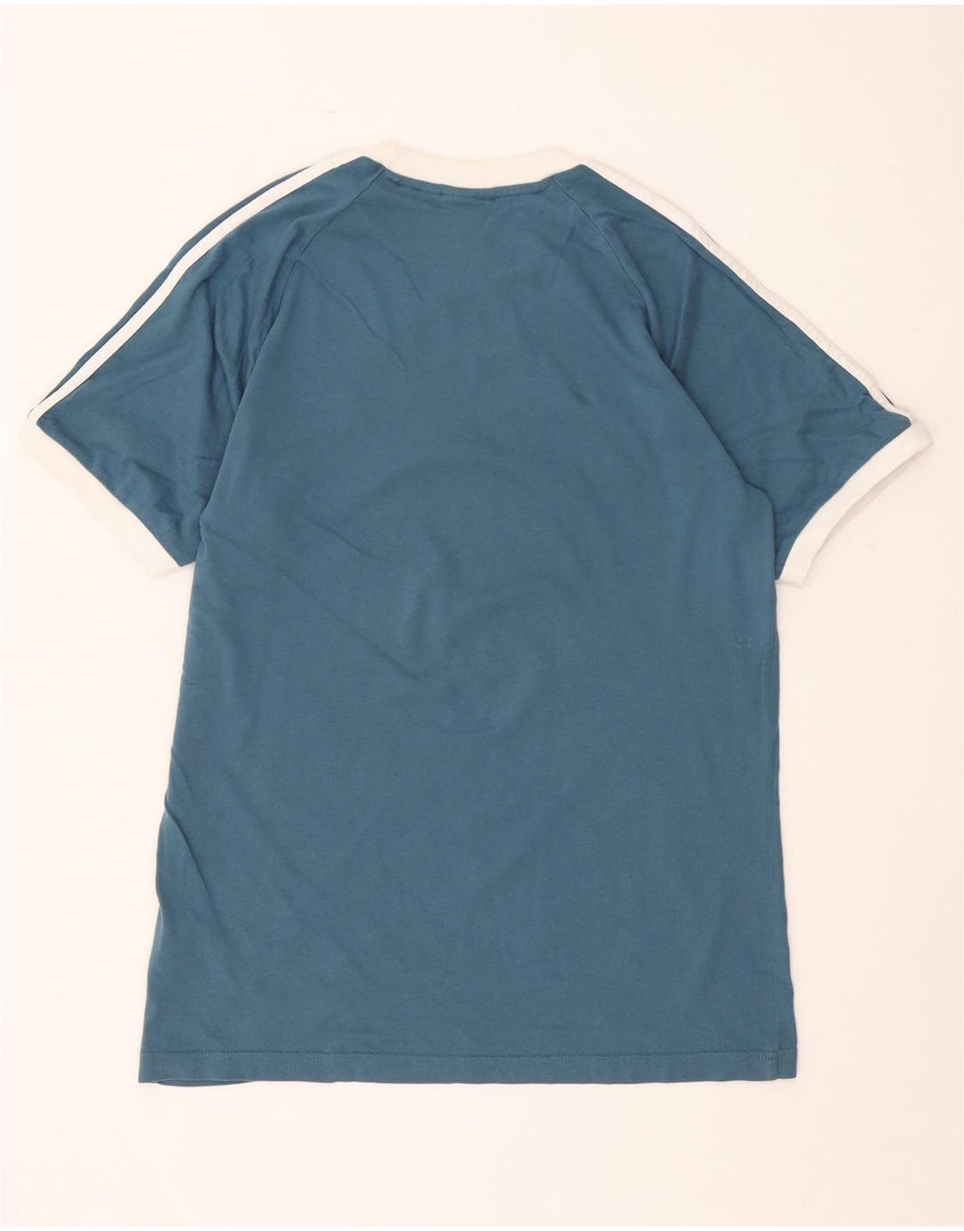 Camiseta masculina Adidas Top médio azul colorblock algodão