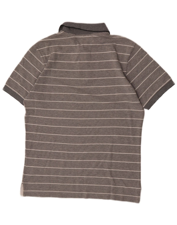 Camisa polo masculina North Sails grande algodão listrado cinza