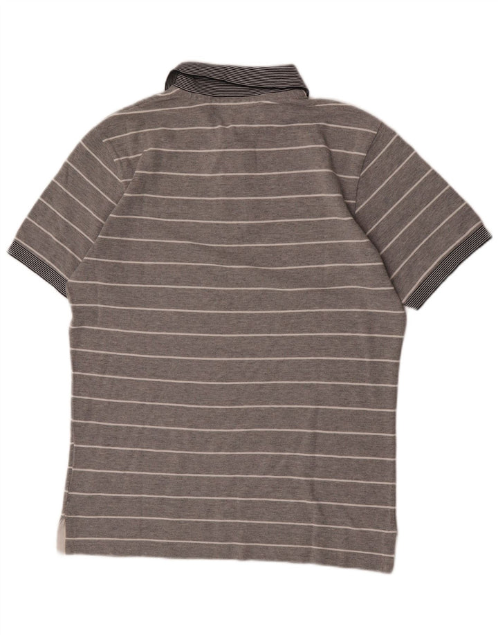 Camisa polo masculina North Sails grande algodão listrado cinza