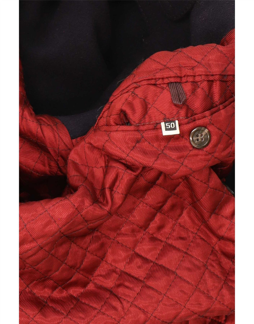 Casaco masculino duplo breasted RED'S IT 50 grande lã azul marinho