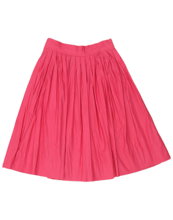 Saia plissada feminina vintage W24 XS rosa