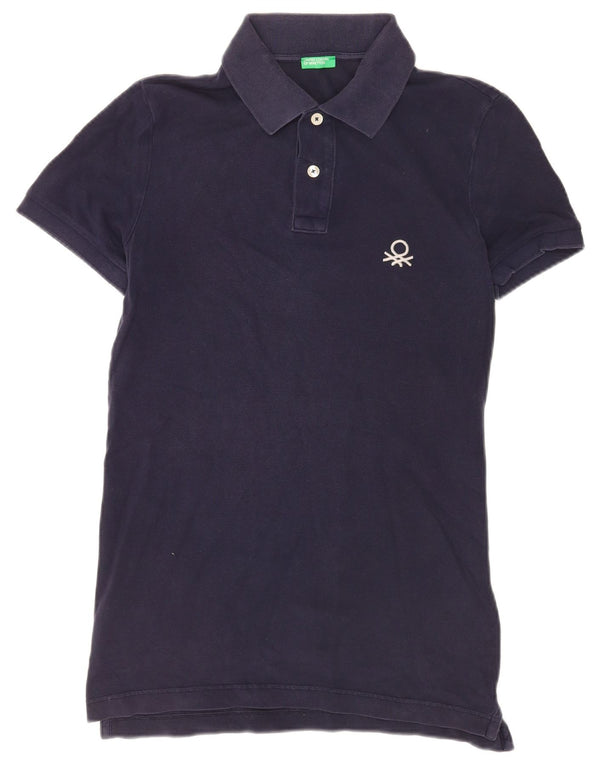 Polo masculino Benetton médio algodão azul marinho