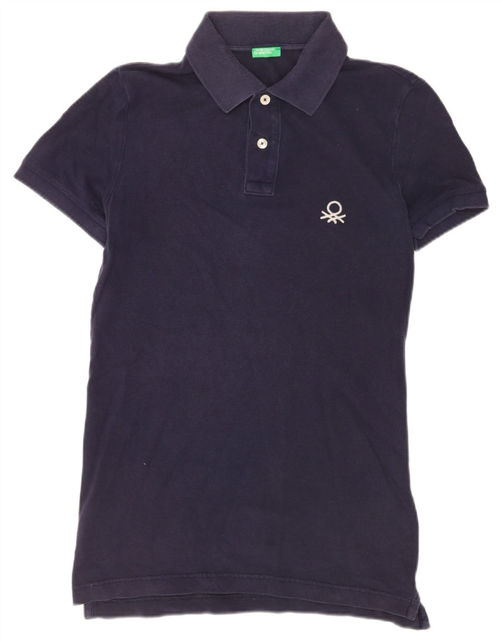 Polo masculino Benetton médio algodão azul marinho