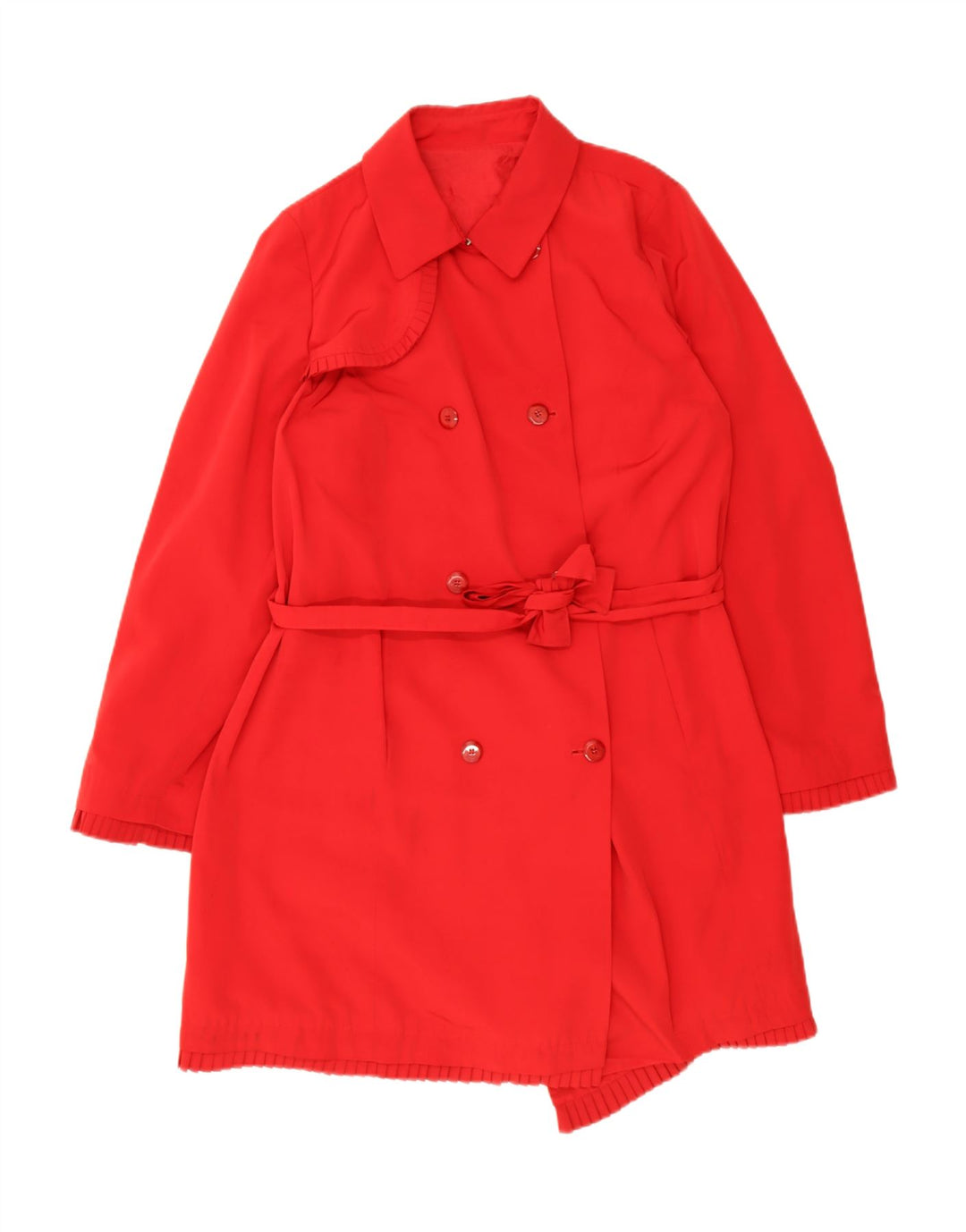 Casaco impermeável feminino Marina Rinaldi com peito duplo Reino Unido 16 grande vermelho