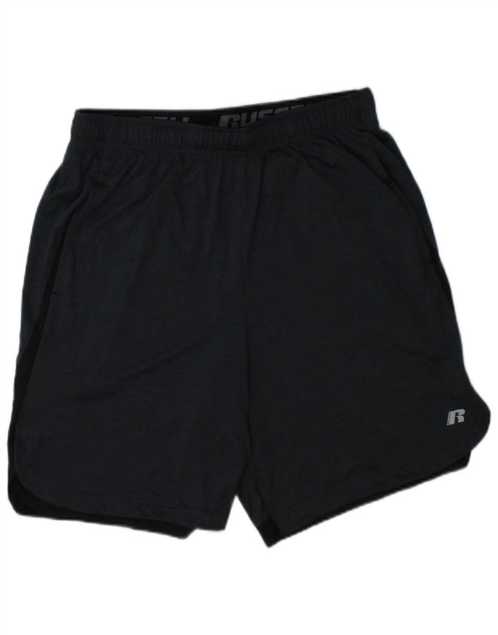 RUSSELL ATLÉTICO Mens Dri-Power Sport Shorts Médio Cinza Colourblock