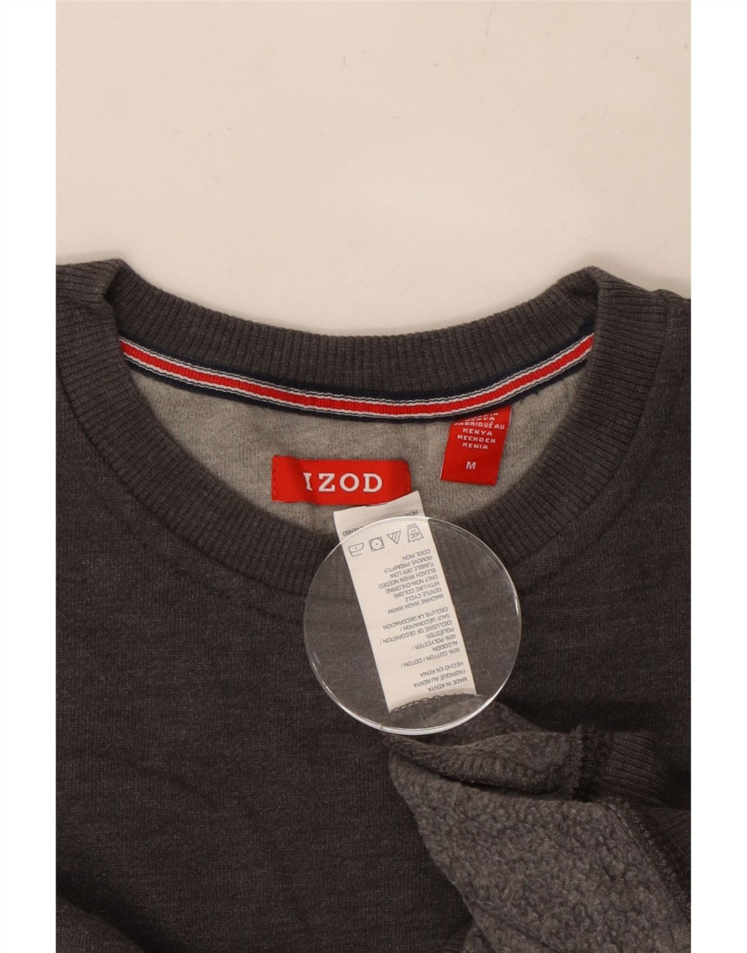 IZOD moletom masculino jumper algodão cinza médio