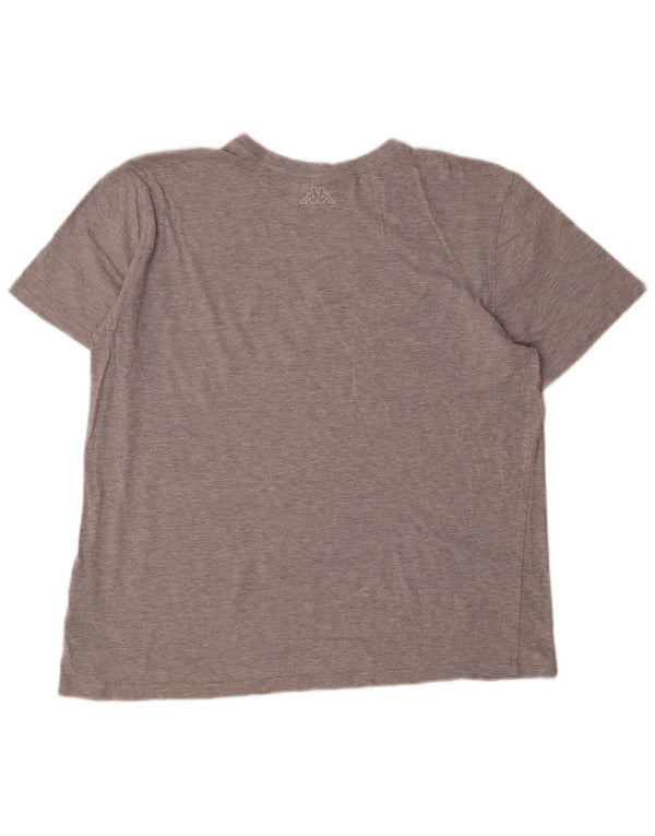 Camiseta gráfica masculina Kappa Top 2XL algodão cinza