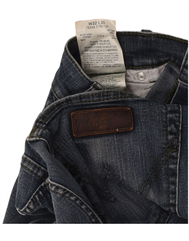WRANGLER Masculino Texas Stretch Straight Jeans W32 L30 Azul Algodão