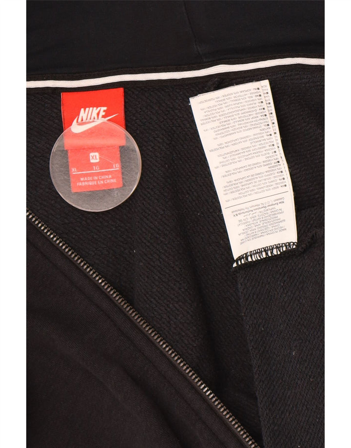 Suéter NIKE masculino com capuz e zíper XL preto algodão