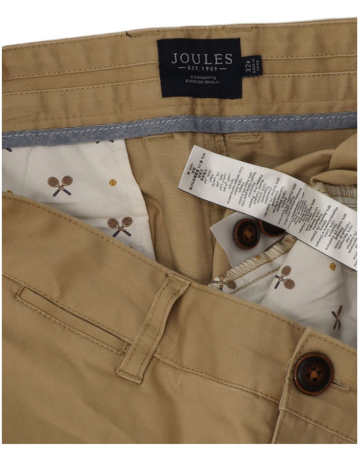 JOULES Mens Chino Shorts W32 Algodão Bege Médio