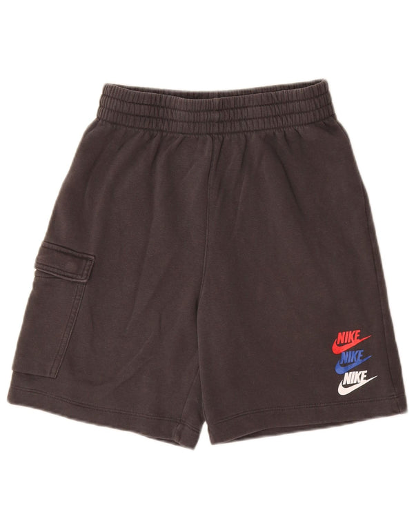 Shorts esportivos gráficos Nike Boys 13-14 anos XL cinza algodão