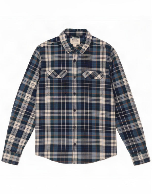 Camisa masculina de flanela Mountain Warehouse xadrez azul marinho médio
