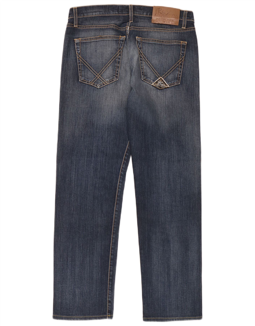 Calça jeans reta masculina Roy Rogers W34 L30 algodão azul