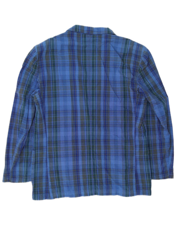 Jaqueta blazer masculina Carrera com 2 botões UK 40 grande xadrez azul