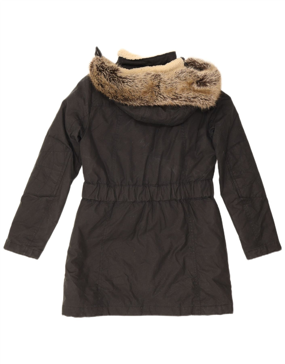 Casaco feminino acolchoado com capuz e capuz Barbour UK 10 pequeno preto
