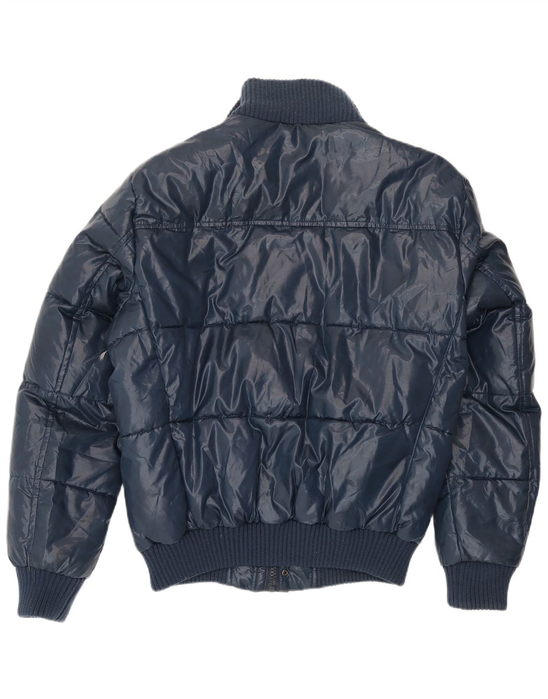 Jaqueta acolchoada masculina Fay UK 42 XL poliéster azul marinho