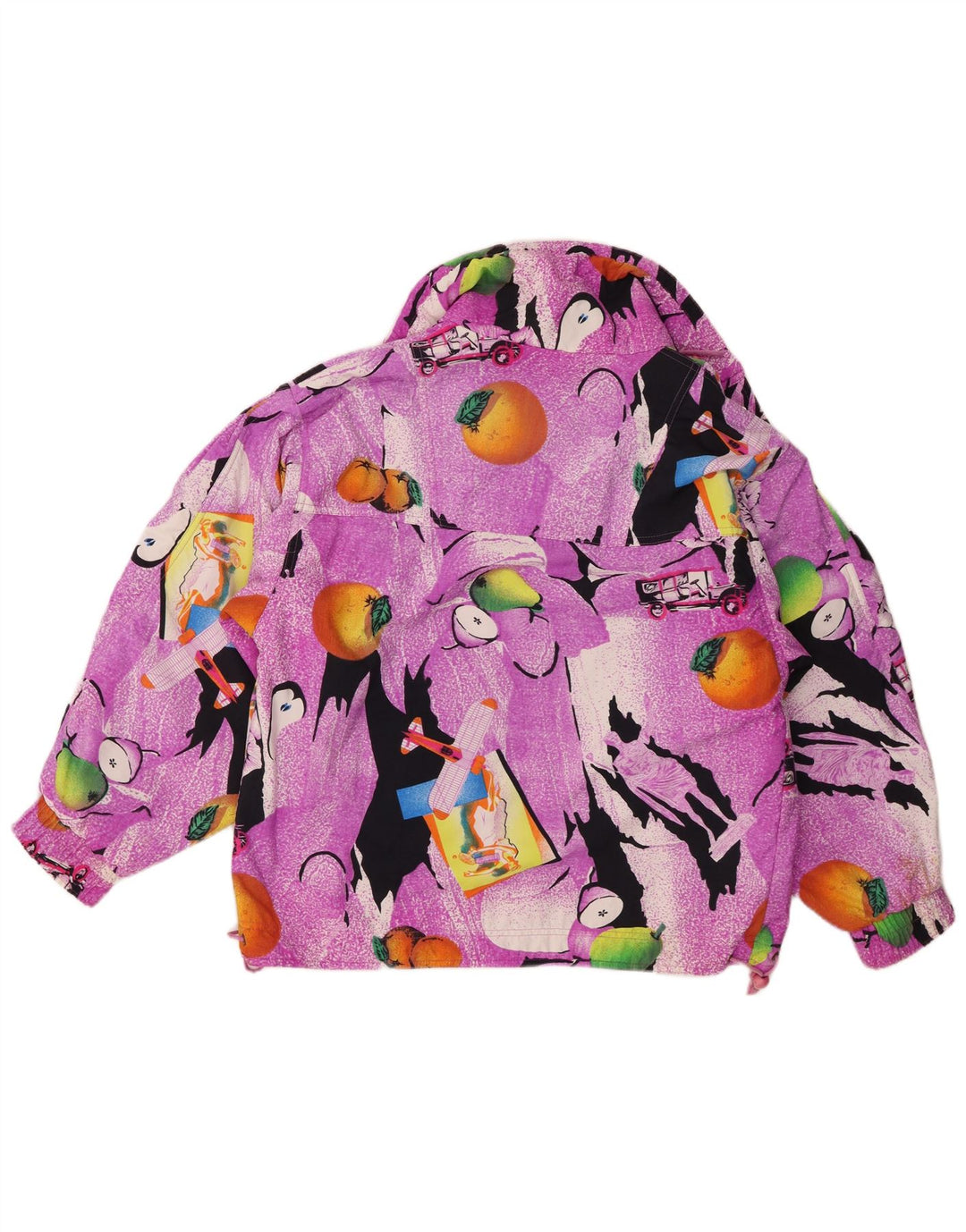 Jaqueta feminina Chamonix com padrão abstrato oversized Anorak Reino Unido 10 pequena roxa