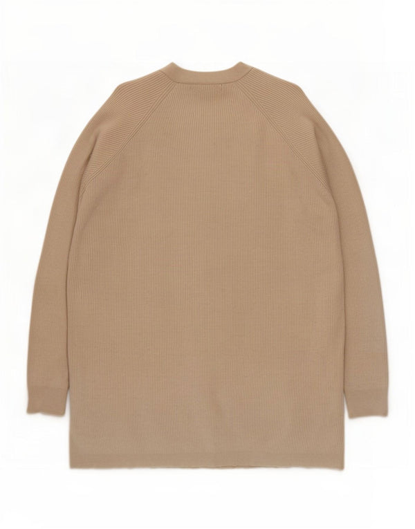 Suéter cardigã aberto feminino Marks & Spencer Reino Unido 14 viscose bege médio