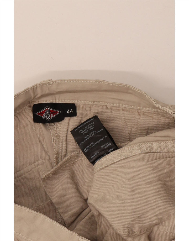 Bear Mens Cargo Shorts IT 44 XS W30 Algodão Bege