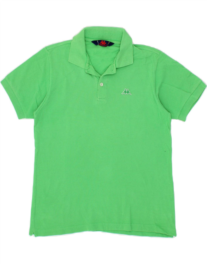 KAPPA Boys Polo Shirt 12-13 Years Large Green Cotton Vintage Kappa and Second-Hand Kappa from Messina Hembry 