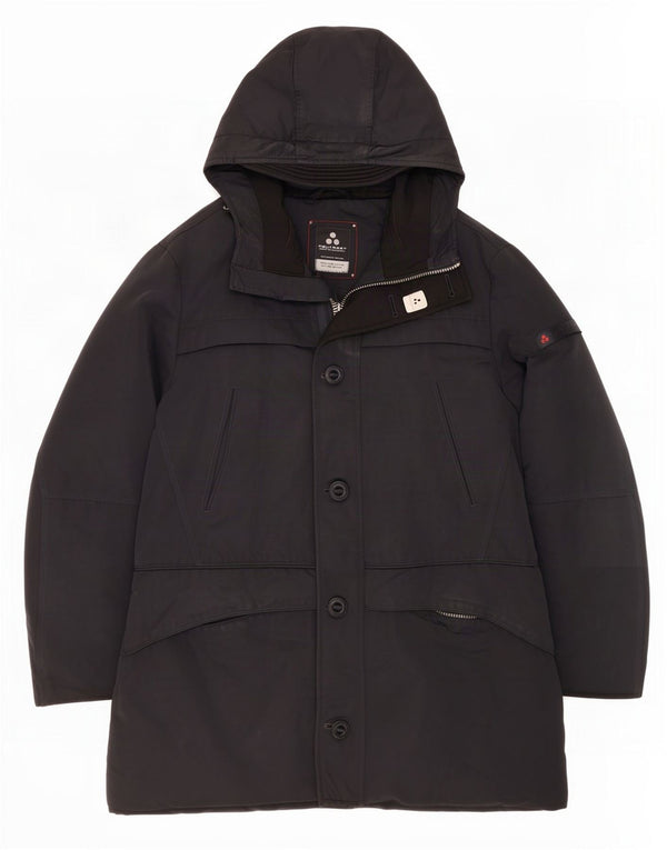 Jaqueta Parka masculina PEUTEREY com capuz UK 42 XL poliamida preta