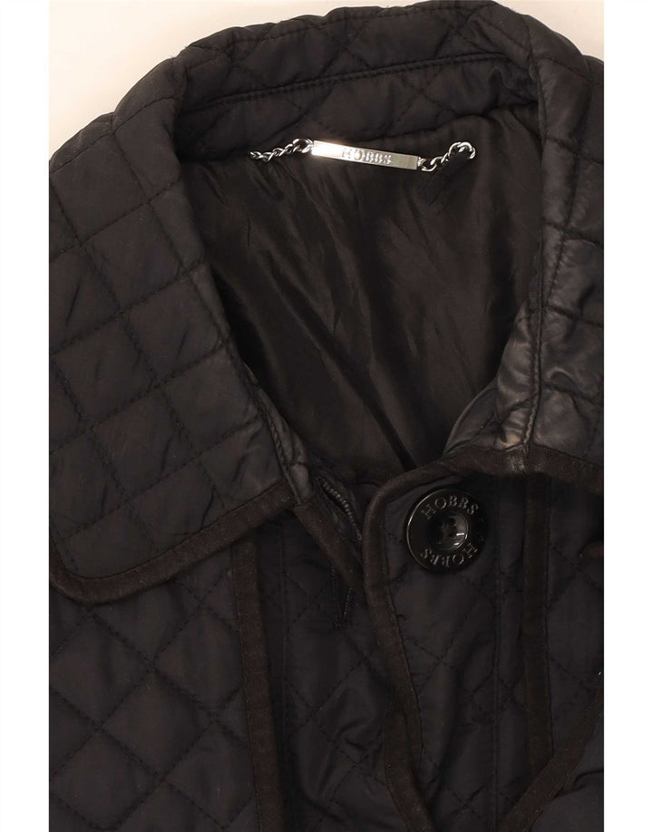 Sobretudo acolchoado feminino Hobbs UK 8 pequeno azul marinho