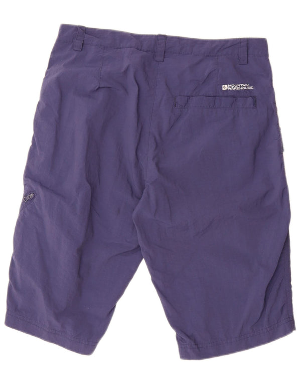 Shorts cargo feminino Mountain Warehouse UK 12 médio W32 azul marinho nylon