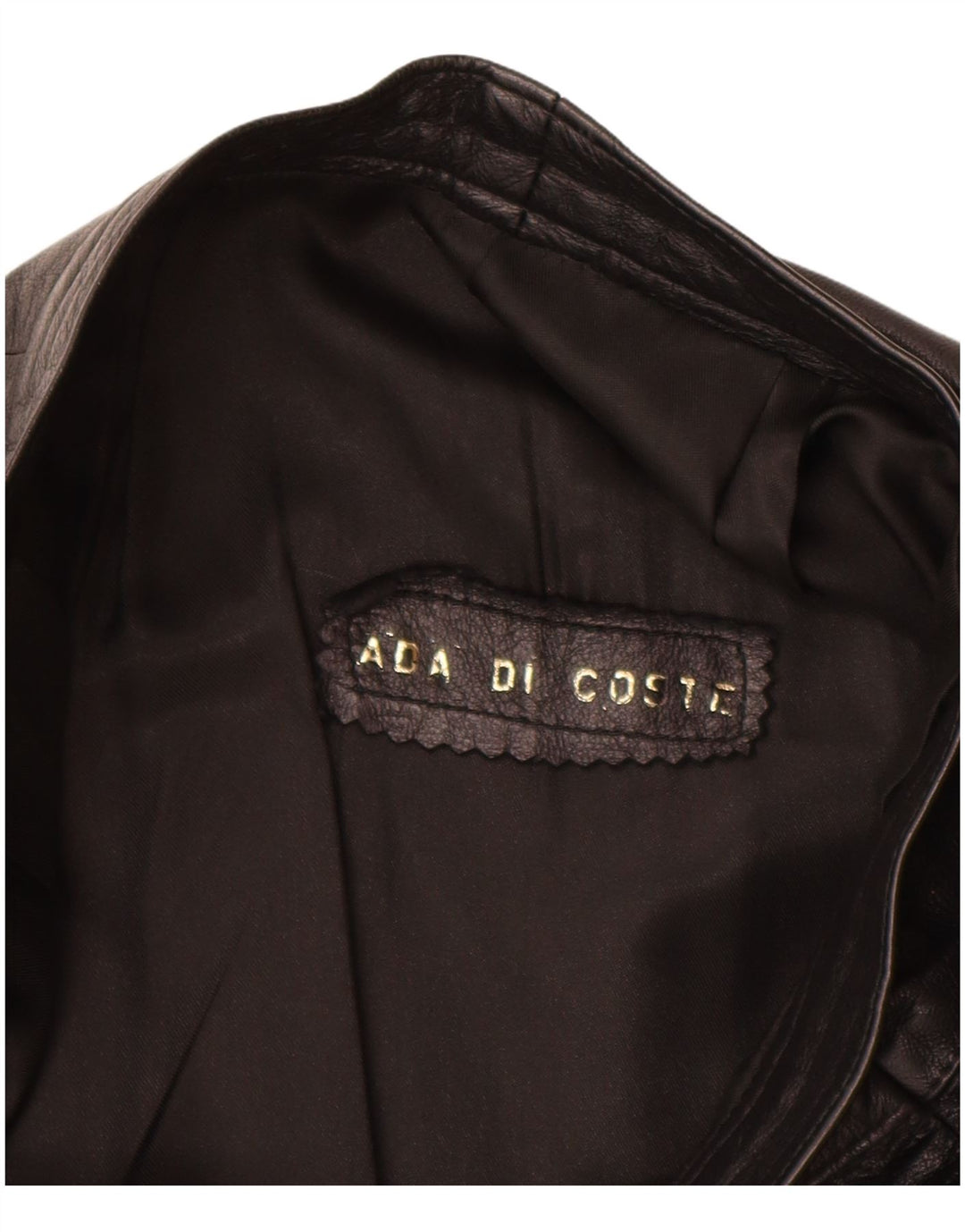 Saia de couro feminina vintage W26 pequena preta