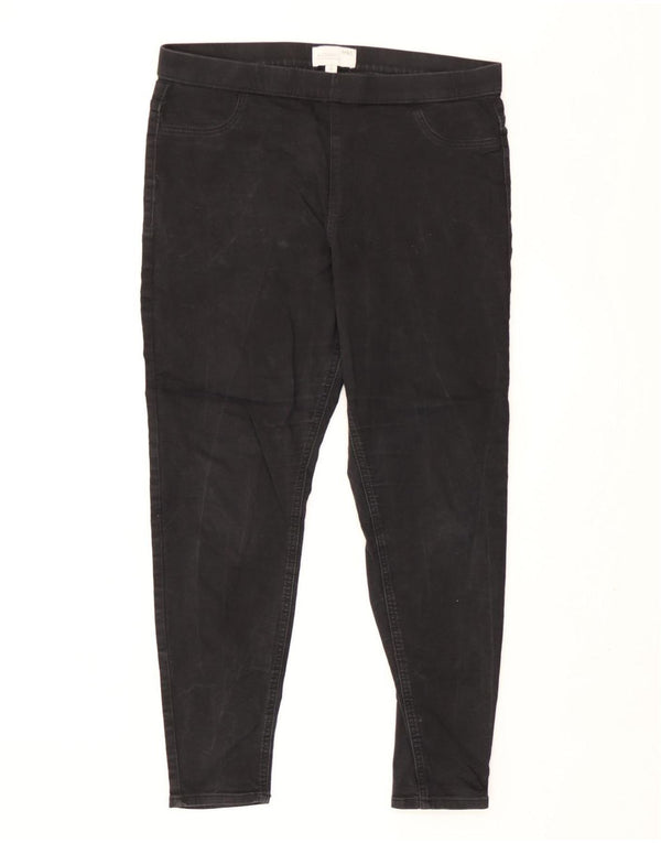 Calça jeans feminina Marks & Spencer UK 16 grande W34 L27 algodão preto