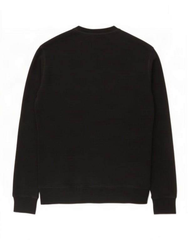 Suéter masculino Marks & Spencer de ajuste regular, algodão preto médio