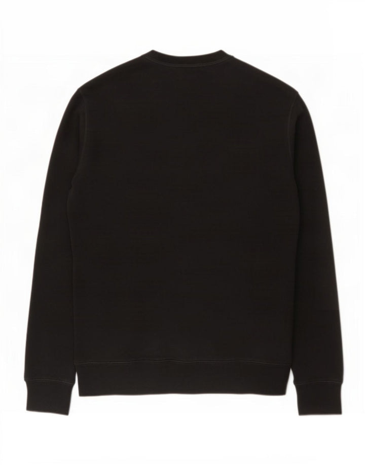Suéter masculino Marks & Spencer de ajuste regular, algodão preto médio