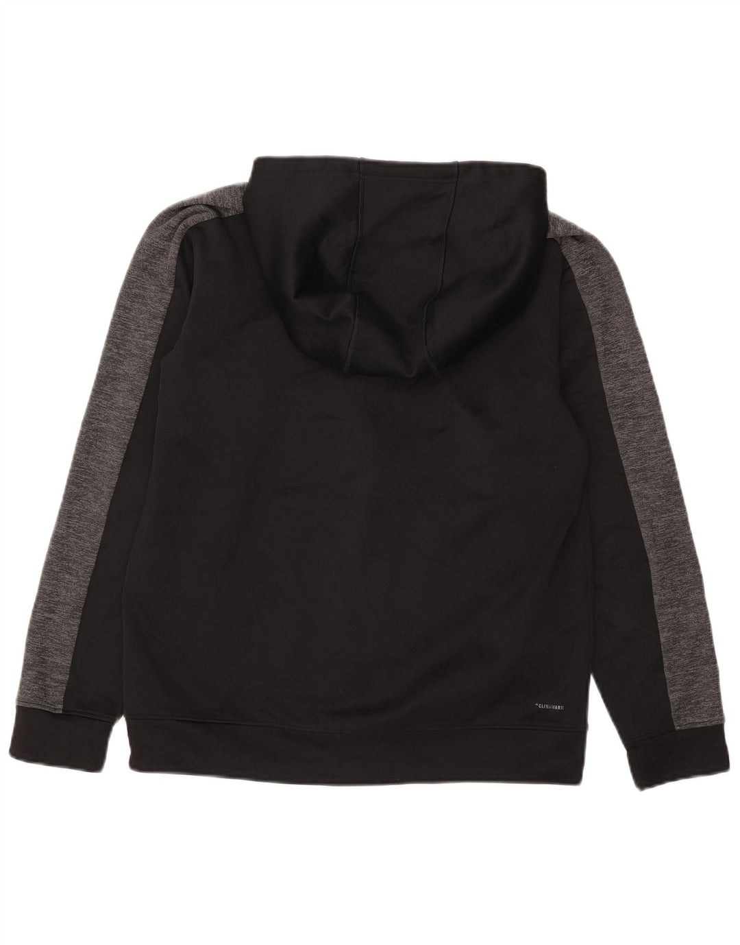 Suéter masculino Adidas Climalite Zip com capuz médio preto colorblock