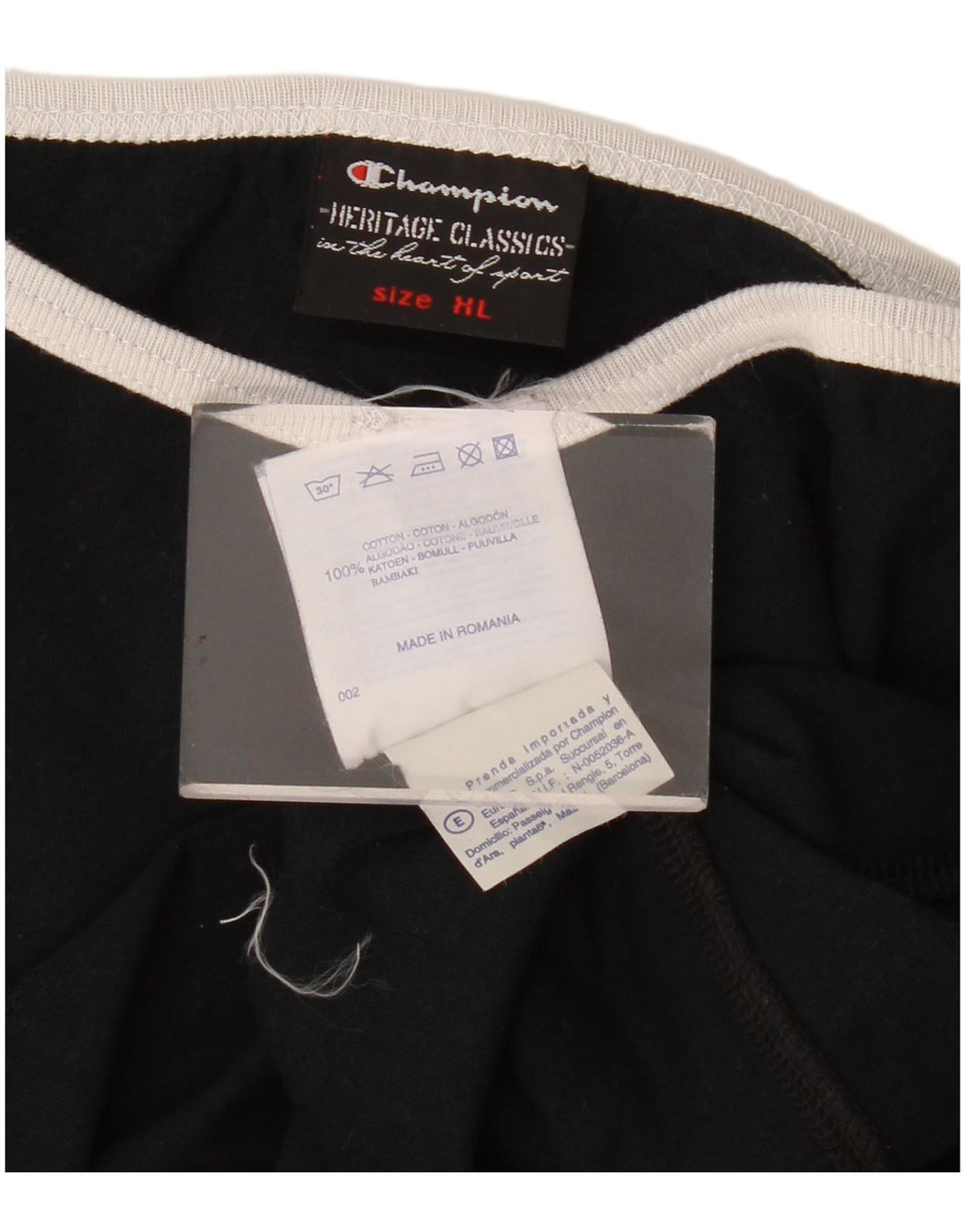 Campeão feminino Heritage Classics Cami Top UK 18 XL algodão preto